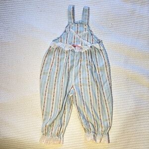 Striped Blue and White Kids overalls
